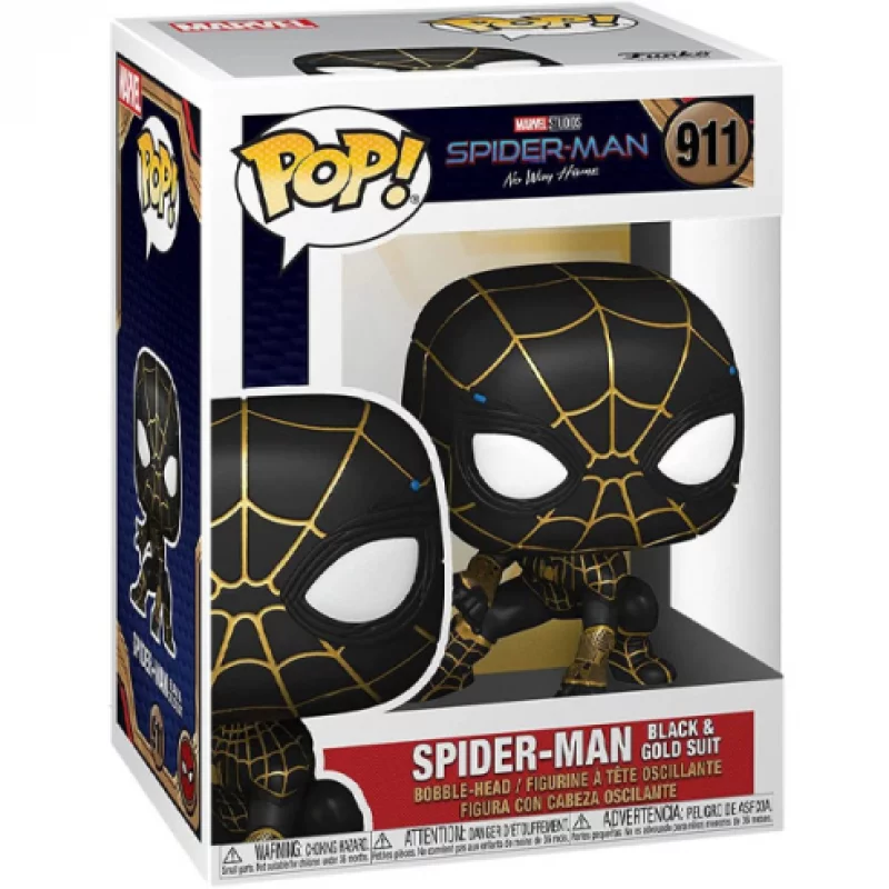 Funko Pop Spider Man Black e Suit No Way Home 911