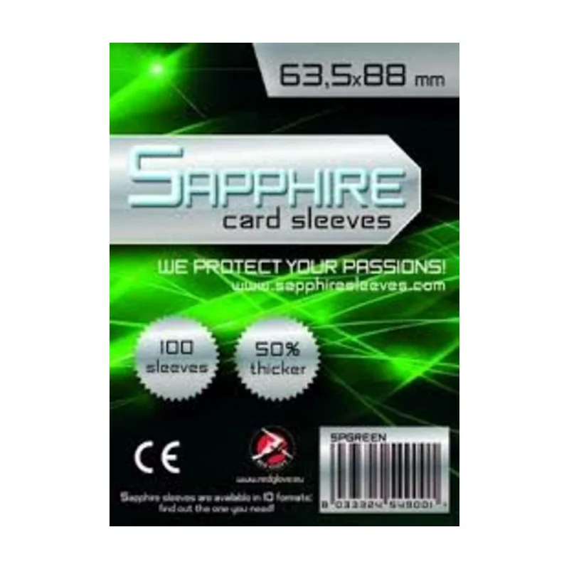 Sapphire Bustine Protettive 100pz Standard Trasparenti 63,5x88