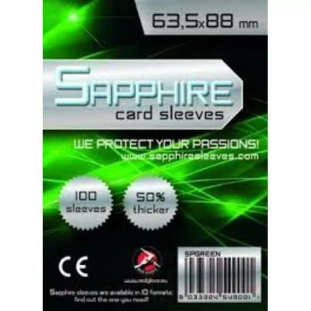 Sapphire Bustine Protettive 100pz Standard Trasparenti 63,5x88