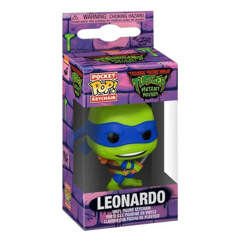 Funko Pop Pocket Keychain Leonardo Turtles Mutant Mayhem