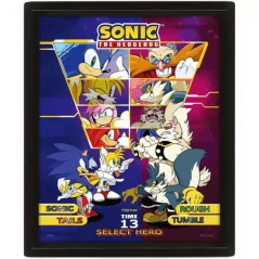 Sonic the Hedgehog Select Your Fighter Poster 3D Lenticular|14,99 €